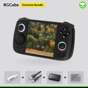 Anbernic RG Cube【Buy 1 Get 1 Card Reader+1 Fancy Case+1 Screen Protector+1 Type-C Cable】Android 13 3.95-inch IPS Touch Screen 720*720 Unisoc T820 Processor Quad Core Mali-G57 850MHz 8GB LPDDR4X RAM 5G WiFi Bluetooth Ready to Use Gift Package