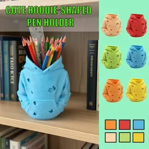 Cute Hoodie-Shaped Pen Holder – Desk Organizer for Pens & Brushes, Adorable Study Corner Decoration, Aesthetic Desk Accessory, Meaningful Birthday Gift for Kids, Creative Gift for Students, Teachers, and Friends