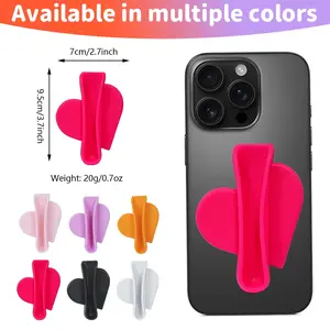 Silicone Square Lipstick Holder Phone Case Stand, Anti-Slip Stable Non-Drop, Soft Protects Lip Gloss, Reusable Durable Makeup Accessory