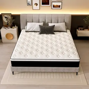 Summer Garden 12&14 Inch Hybrid Mattress T/F/Q/K Sizes Medium Firm Body Alignment Support  Skin-Friendly Breathable Foam Reduce Back Discomfor Bed In A Box Easy Setup Sweet Sleep FathersDayGift WeeklyDeals