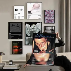 Band D-Deftones Album Cover Poster HD Waterproof Sticky Vintage Wall Art | High-Quality Aesthetic Print for Living Room, Bedroom, Bathroom & Hallway Decor | Trendy & Easy-to-Apply | Durable Gift Idea for Home Decoration