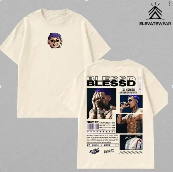Blessd New EP Graphic T Shirt, Blessd Urban Music Rap Tee, Latin Trap Artist Streetwear Oversized Unisex Cotton Shirt, Hip Hop Fan Merch Gift