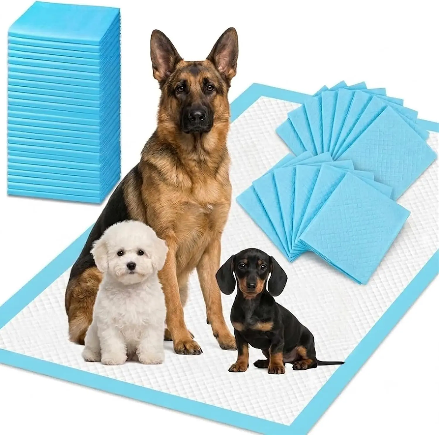 XXXXL Puppy Pee Pads for Dogs 31"x55" 40 Count, Extra Large Dog Pee Pads, Leak-Proof & Super Absorbent Dog Pee Pads, Thicken Disposable Potty Pads Puppy Training Pads for Cats Rabbits