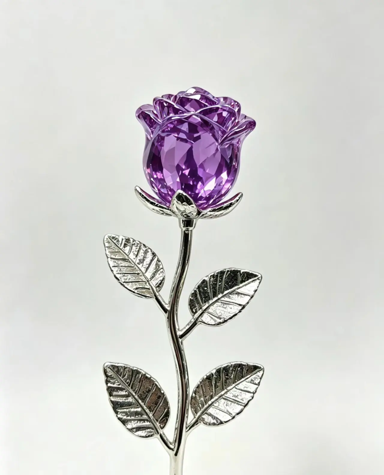 Natural Crystal Rose Flower, Handcrafted Natural Crystal Decoration for Jewelry Accessories & Derivatives Display