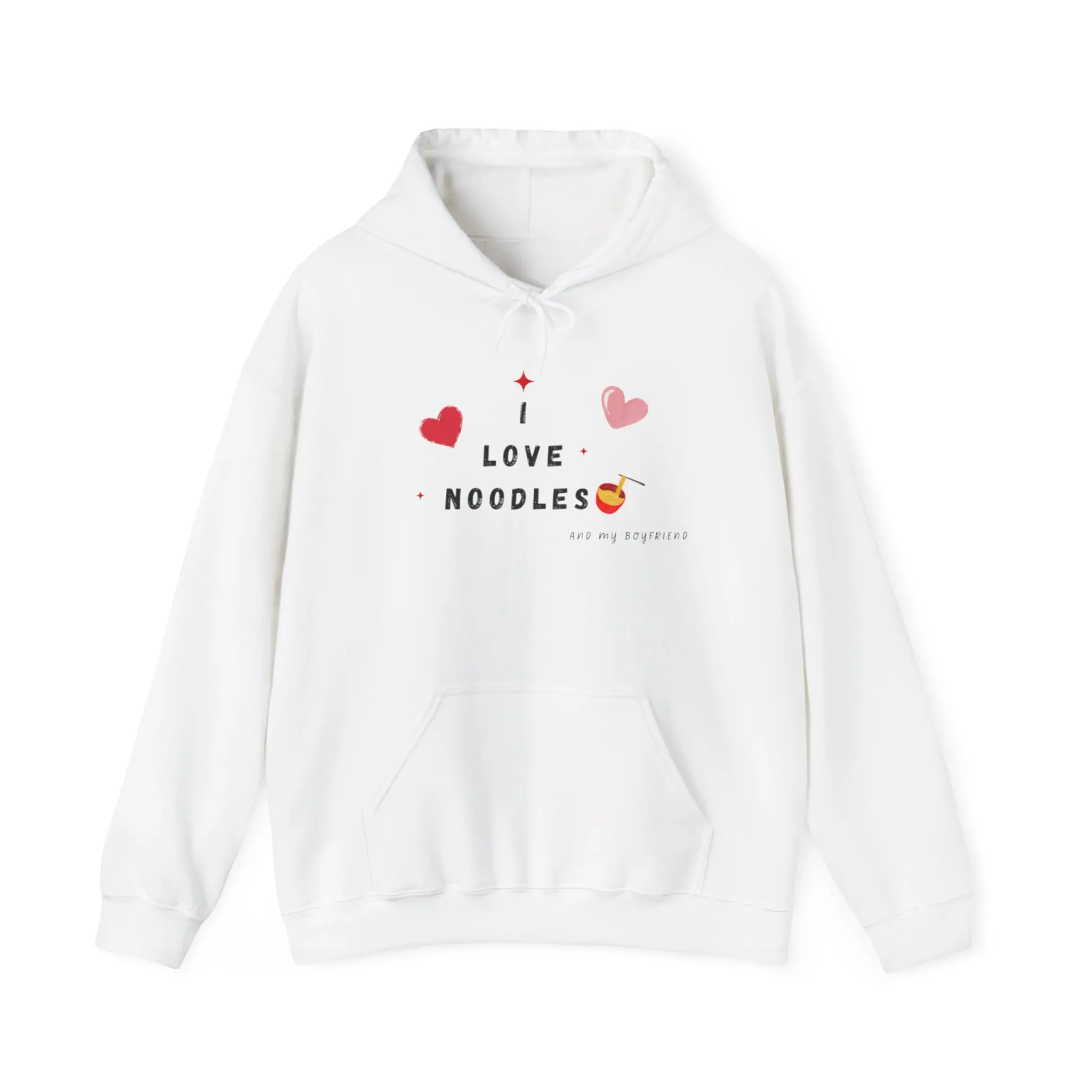 Funny Couple Valentines Day Unisex Hoodie Gift Girlfriend Noodle Food Lover, Sweatshirt, Jumper, Valentine's Apparel, Cute Matching Couple