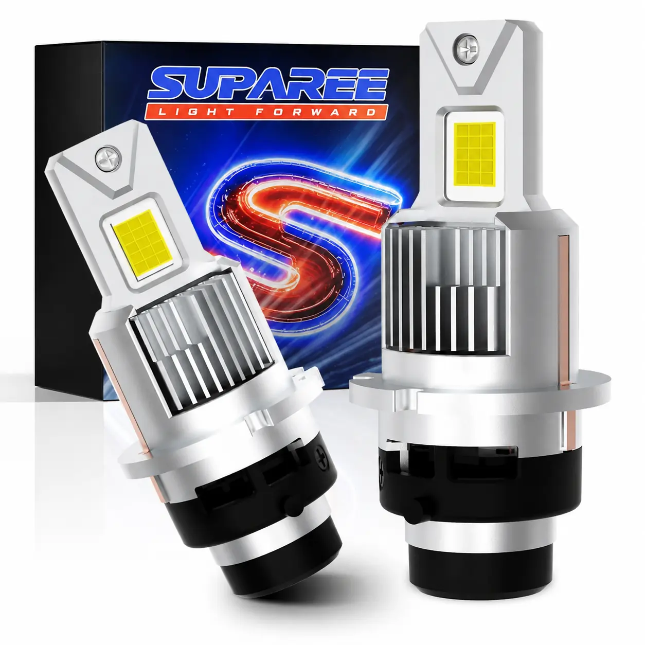 Suparee D4R D4S LED Bulb,6500K Cool White, Plug and Play,Canbus Error Free, LED Fog Light Bulbs, 2 Pack