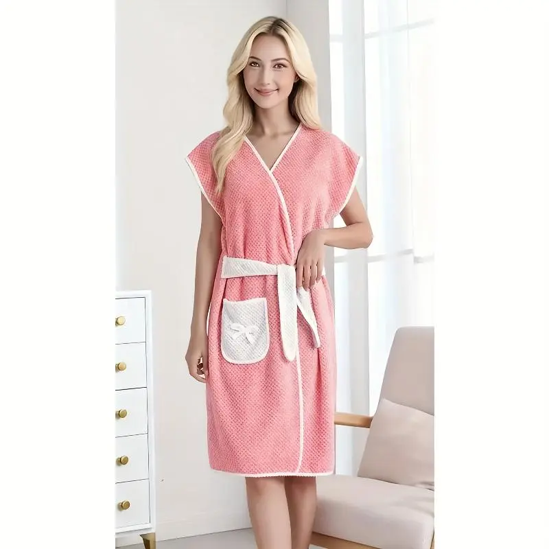 Thin Strap Bathrobe [Pink]