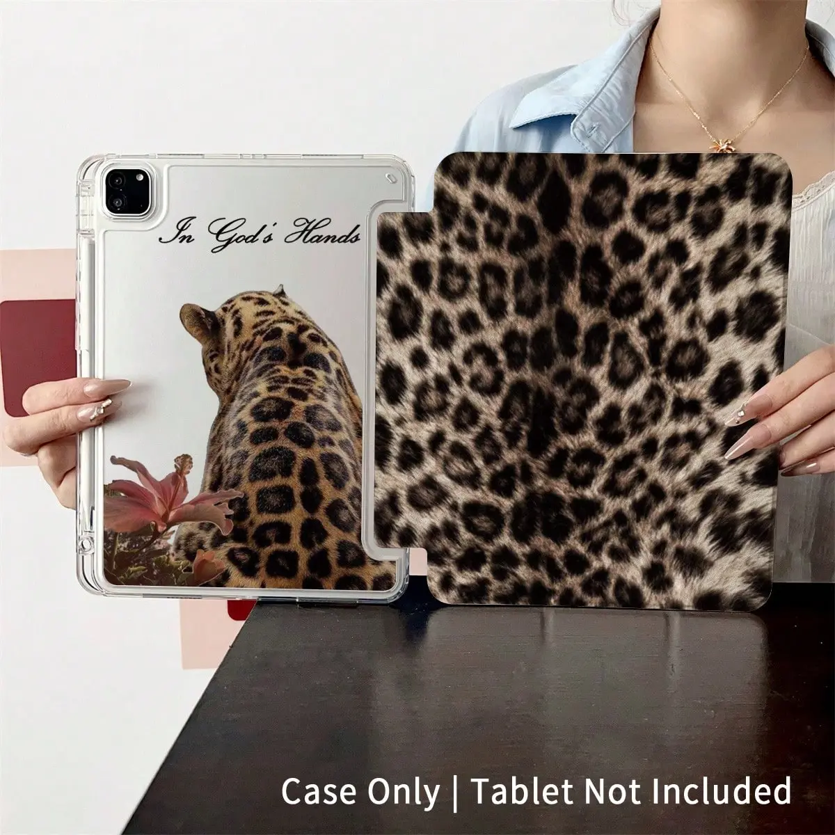 Leopard Print Protective Case Set, Inspired By Leopard, Designed For Those Pursuing Spiritual Realm And Fashion, Flip Cover Design With Pen Slot, Compatible With IPad 10.9/10.2/ Air 5th Gen/ Pro 11/10th Gen/9.7/ Air 2/ (7th Gen)/ (8th Gen)/ Air 4/5/ Pro 1