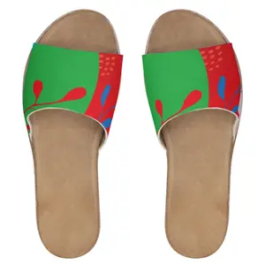 Womens Leather Sliders Shoe Footwear Girl Walking Shoes Slipper Flipflop Comfort Decor Rubber Bedroom