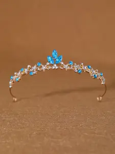 Elegant Princes Queen Style Bridal Crown, Luxury Wedding Bridal Hairpiece, Festive Tiara, Glittering Rhinestone Design, Ideal for Parties & Performances