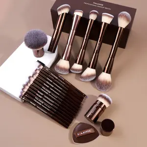 Maange 22-Piece Makeup Tool Set, Makeup Brush Kit, Includes 20 Brushes, 1 Sponge, Storage Box, Foundation Brush, Blush Brush, Powder Brush, Eyeshadow Brush, Mascara Brush, Highlighter Brush