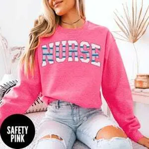 Labor & Delivery Nurse Sweatshirt, L and D Nurse Sweater, Baby Hospital Blanket Print Sweater, RN Labor and Delivery Gift, Cute RN Sweater
