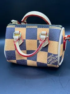 Mini  Coin Purse Brown High-Quality Material  Design Secure Zipper Closure Ideal for Handbags Pockets or Gifting Lightweight and Stylish