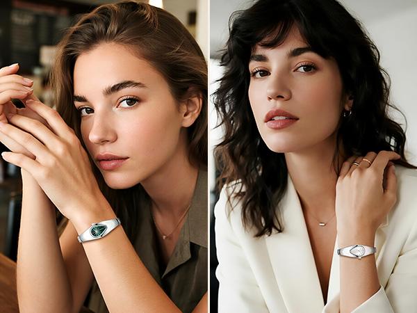 OIDEA Women's Teardrop Oval Bracelet Watch - Dot Dial, Stainless Steel Removable Band, Classical & Dressy Quartz Watch, Casual Business Fashion Gift for Ladies, Analog Quartz Watches, Classical Quartz Watches