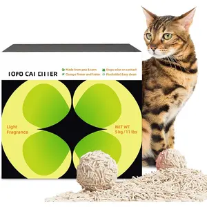 Clumping Tofu  Litter Pellets - Flushable, 99.9% Dust-Free & Low ,   -Based Kitty Litter with Odor Control for  Ages Cats - 5.5lbs x 2 Packs