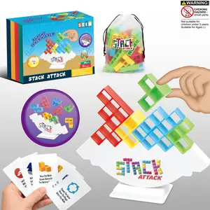 86 Piece Balance Stacking Blocks Russian Block Game Toy, Family Party Desktop Puzzle Training Mind Game, Unique Birthday and Holiday Gift