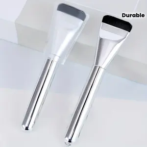 Ultra-Thin One-Line Foundation Flat Head Mask Concealer Powder Beauty Tool Plating Handle More Durable, Waterproof