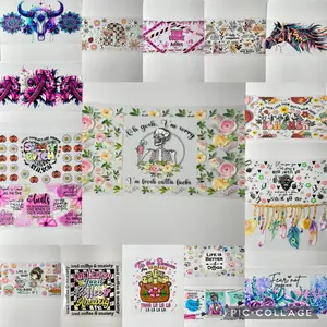 (25 PCS) UVDTF MIXED BUNDLE cup wraps 16 oz, mystery packs, bulk, wholesale, permanent stickers