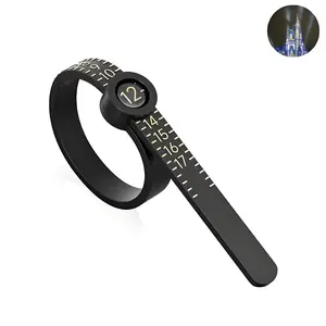 Ring Size Measurement Tool, Reusable Finger Sizer, Jewelry Size Measuring Tool with Magnifying Glass, Manual Measurement Tool