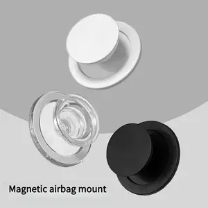 Magnetic Airbag Phone Stand – Detachable and Extendable Plastic Holder, Portable in Black, White, and Transparent