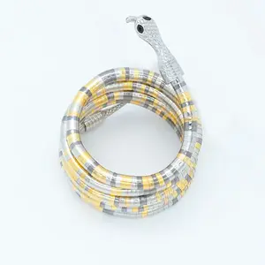 Silver Coiled Snake Bracelet – Adjustable Wrap Snake Bangle, Bold Statement Jewelry for Women & Men