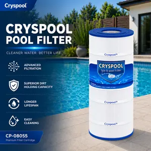 Cryspool 08055 120 Sq. Ft Pool Filter Cartridge, Compatible with Hayward PA120, C1200, CX1200RE,C-8412, Ultra-B2, FC-1293, Clearwater II 125, 817-0125N, 1 Pack