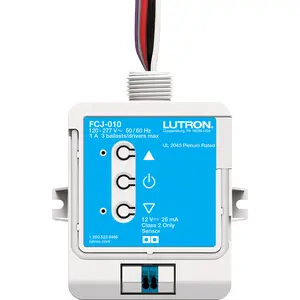 Lutron Powpak Wireless Fixture Control For 0-10 V Drivers and Ballasts, Bulk Pack, Vive Enabled, FCJS-010-BULK8