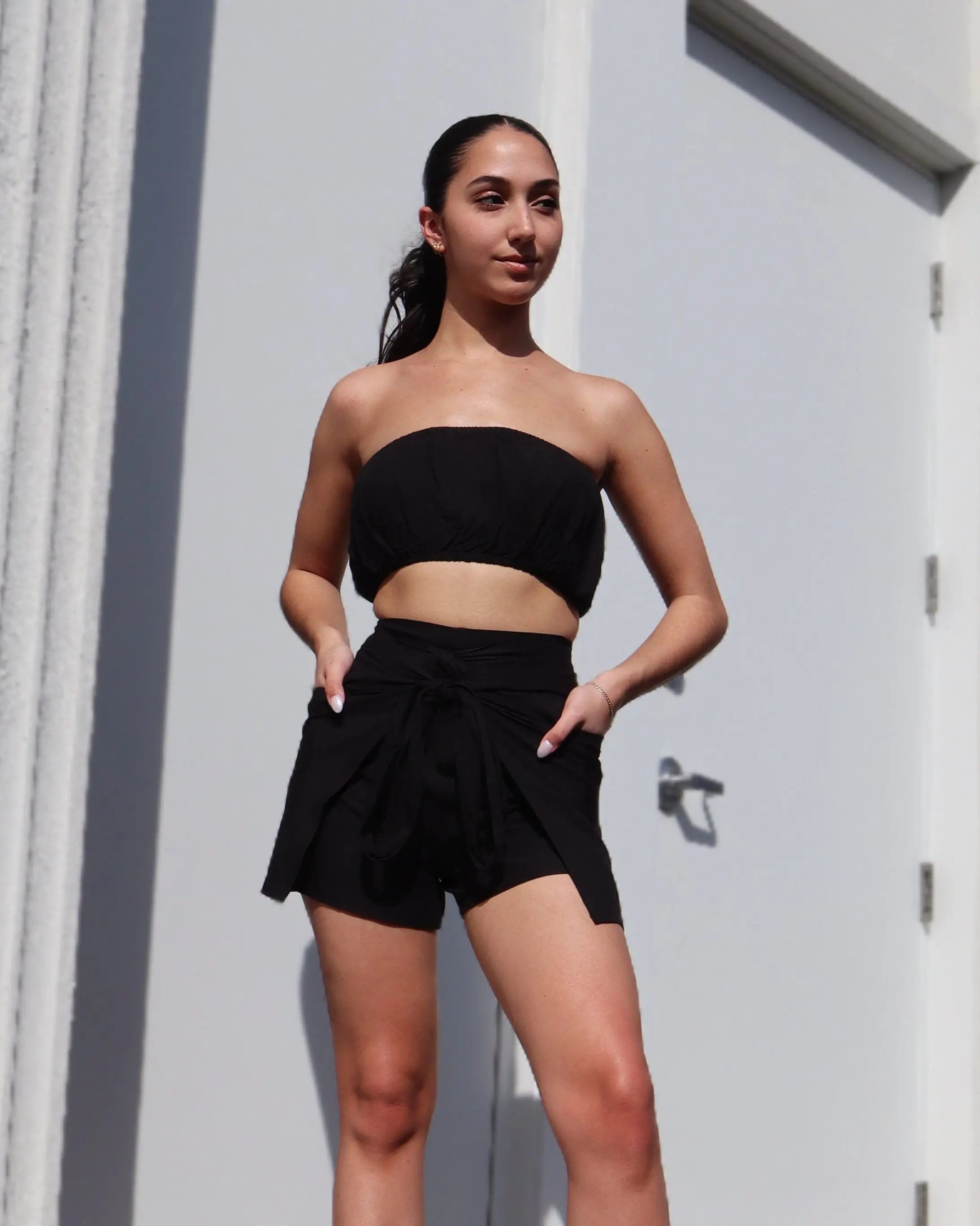 Pocket Wrap Short - Linen