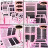17 Eyelash Extensions, Eyelash Set, Upper/Lower Eyelash, DIY Eyelashes Clusters, DIY Lash Extension with 2 Glue, 2 Tweezers, 5 Brushes, 2 Removers, D Curl Individual Lashes Extensions, Soft Reusable Cluster Lash Extension
