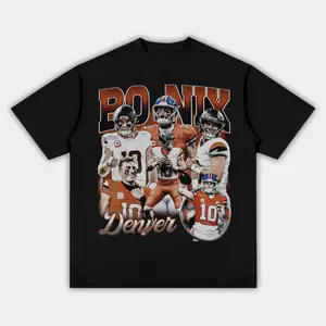 Adult Bo Nix Denver Football Vintage Bootleg TShirt, Bo Nix shirt, #Bbroncooo merch, graphic t-shirts, Denver Football merch, Game Day Gift For Him & Her