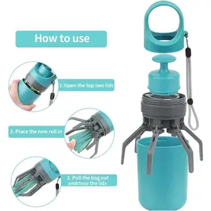 1 Pcs Portable Pet Pooper Scooper Tool Kit Set- Touch-Free Cleaning with Built-in Bag Dispenser for Dogs & Cats, Lightweight and Eco-Friendly for Outdoor Travel and Adventures(Tool for Clean)