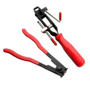 2 PCS CV Joint Boot Clamp Pliers, Heavy Duty CV Joint Ear Clamp Banding Tool Kit for Vacuum Hoses Clamping, Automotive Hose Axle Boot Crimp Pliers Set for Most Cars ATV UTV