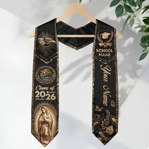 Custom Name & School Stole Personalized Mexican Graduation Sash, Mexican Flag Graduation Sash, Mexico Stole, Mexican Graduation Stole 2026,