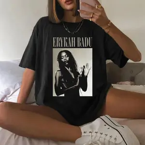 Erykah Badu Shirt, Erykah Badu Vintage Rap Tee Comic Shirt, Erykah Badu T-Shirt, Hip Hop Shirt, Fan Gift For Men Women, Unisex T-shirt