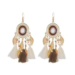 Bohemian Tribal Retro Ethnic Style Long Tassel Earrings for Women, Vacation & Travel Photography Jewelry