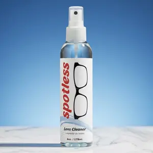 Spotless Lens Cleaner Spray - 6 oz Cleaning Solution for Eyeglasses & Camera Lenses - Reduces Streaks & Static - Made in USA