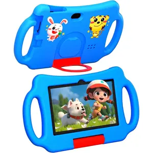 Tablet 7 Inch 4GB RAM 32GB Memory, Lightweight Shockproof Case,Long Battery Life, Parental Control, WiFi Dual Camera for Ages 3-7, Nice Present Gift (Blue)