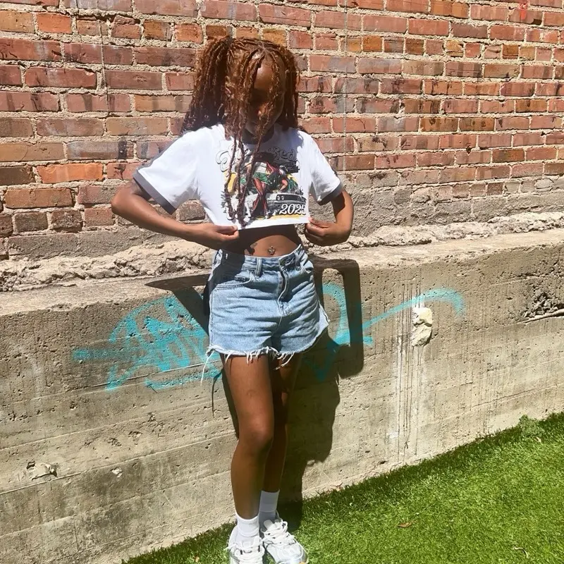 'BLOCKSTAR'  CROPTOP