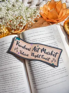 ACOTAR Rainbow Art Market Bookmark for Fantasy and Romantasy Booktok Readers