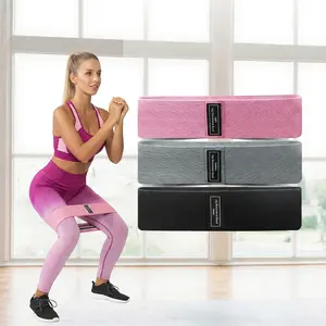 3 Levels Fabric Resistance Bands Set – Anti-Slip Booty Workout Bands for Glutes, Legs & Hips – Stretch Exercise Bands for Squats, Pilates, Strength Training & Home Gym Fitness