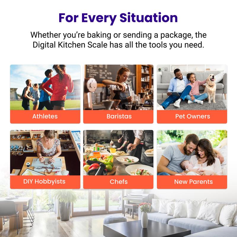 Etekcity Food Kitchen Coffee Scale with Bowl, 11lb/0.1g, Digital Weight Grams and Oz, Baking, Cooking, Dieting, and Meal Prep, 5kg, Stainless Steel