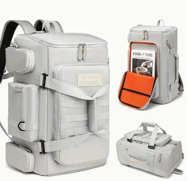 Multi-Pocket Large-Capacity Functional Outdoor Backpack - High-Quality Nylon Fabric, Suitable for Travel, Mountaineering, Business Trips, School, Beauty