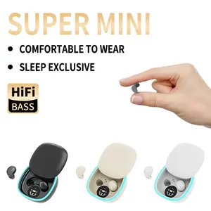 Mini earphones, comfortable to wear, non slip wireless earphones, perfect for wearing in class/work, concealed, upgraded touch operation, high-definition sound quality, dual capacitive microphone, unisex, compatible with all Android and IOS system phones