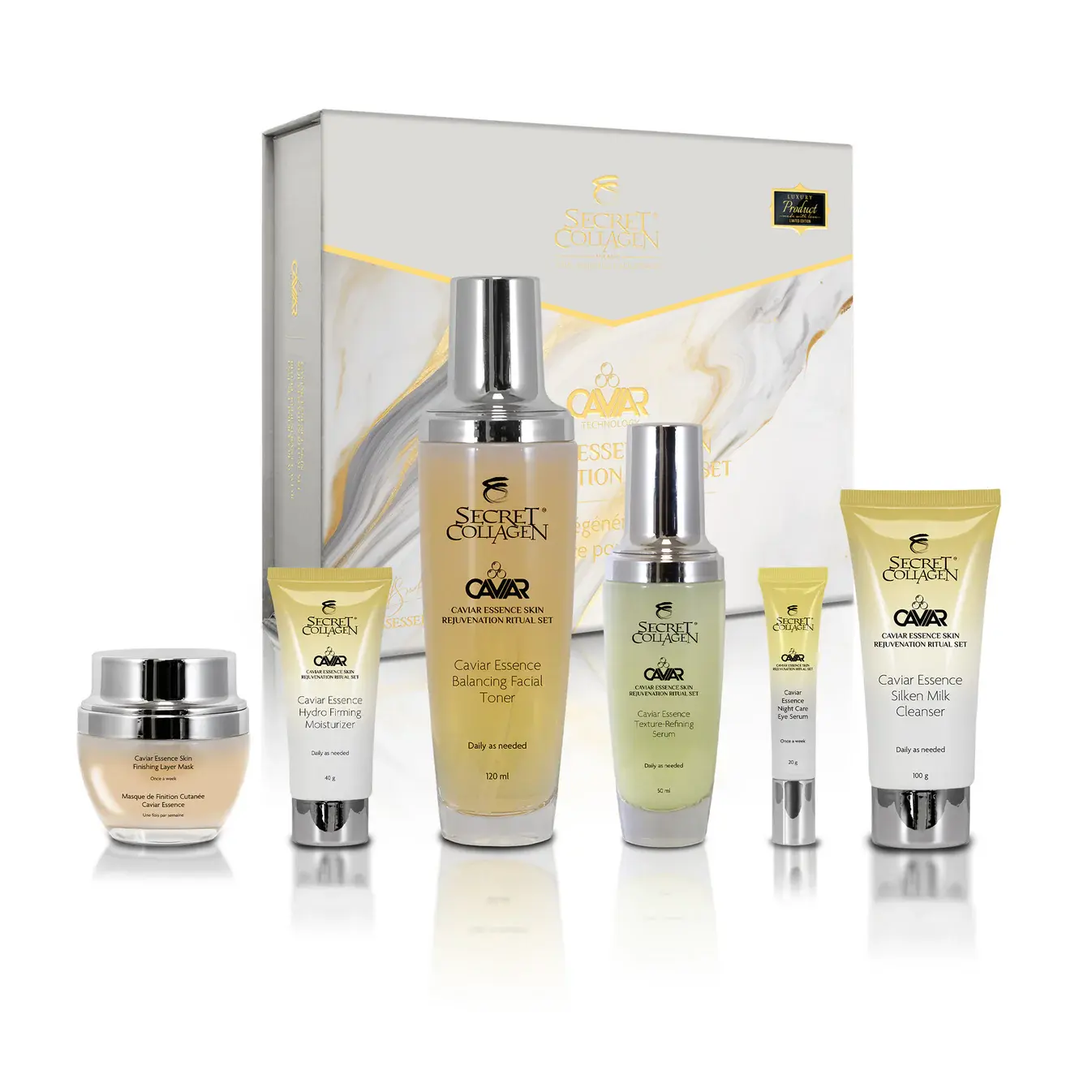 Secret Collagen Caviar Essence Skin Rejuvenation Ritual Set