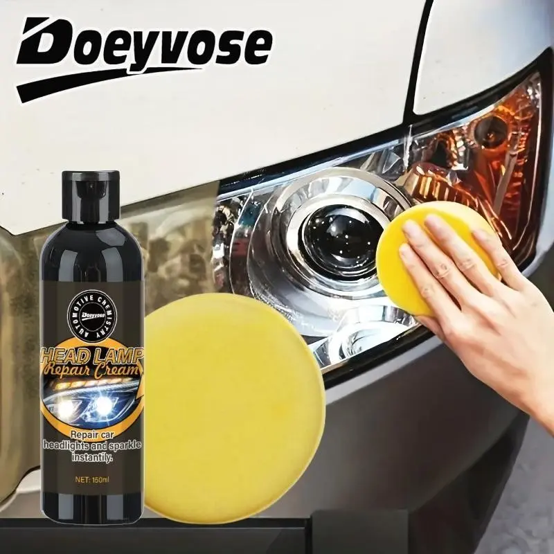 Car Headlight Restoration Liquid, Heat-Resistant Long-Lasting Protection, Reverses Oxidation, Yellowing, Scratches, Enhances Crystal Plating, Protective Coating, Car Detailing Chemicals