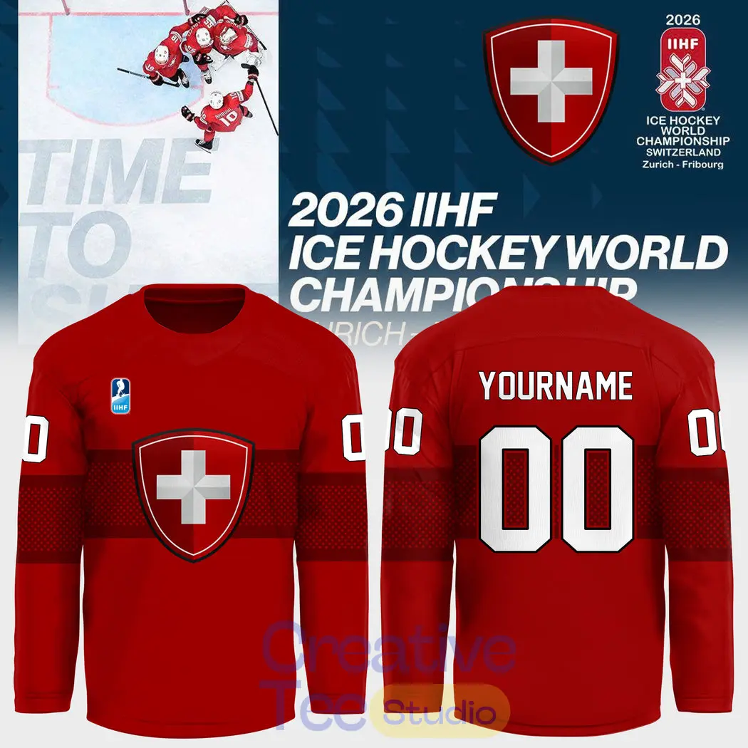 Switzerland 2026 IIHF Ice Hockey Championship Custom Hockey Jersey