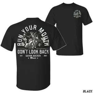 Run Your Mouth 2-Sided T-Shirt, Graphic Tee, Gavin Adcock Fan Shirt, Full Size Casual Streetwear Top for Men & Women