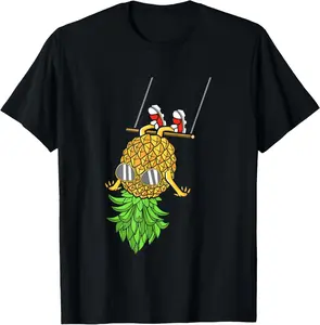 Funny Swinging Pineapple Swinger Upside Down Pineapple T-Shirt