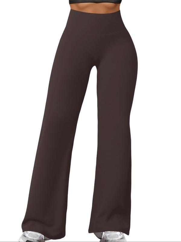 New Women's Fashionable High-Waisted Straight Leg Pants, Slimming Casual Wide-Leg Joggers, Sports Running Fitness Yoga Pants