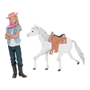 Large White Horse Jointed Cutout